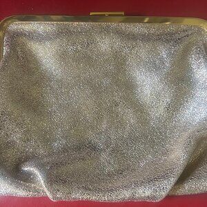 Vintage J. Crew Gold women's evening clutch.